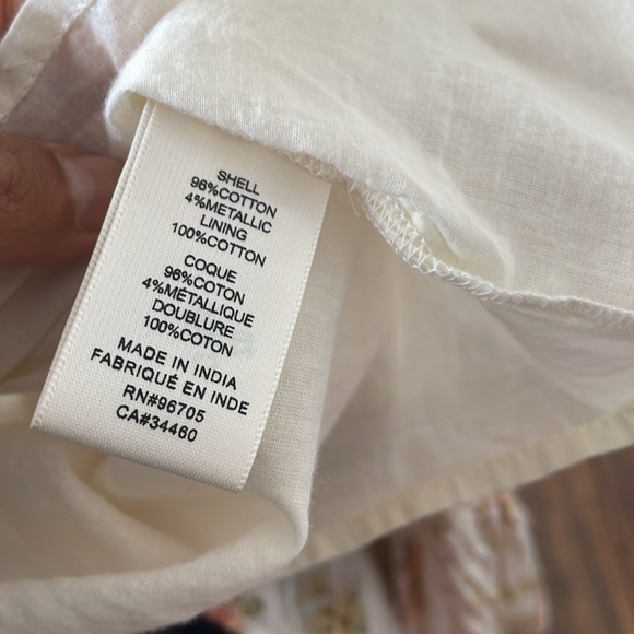 Rebecca Taylor la vie white floral dress romantic roses slip on flared large - Picture 6 of 6